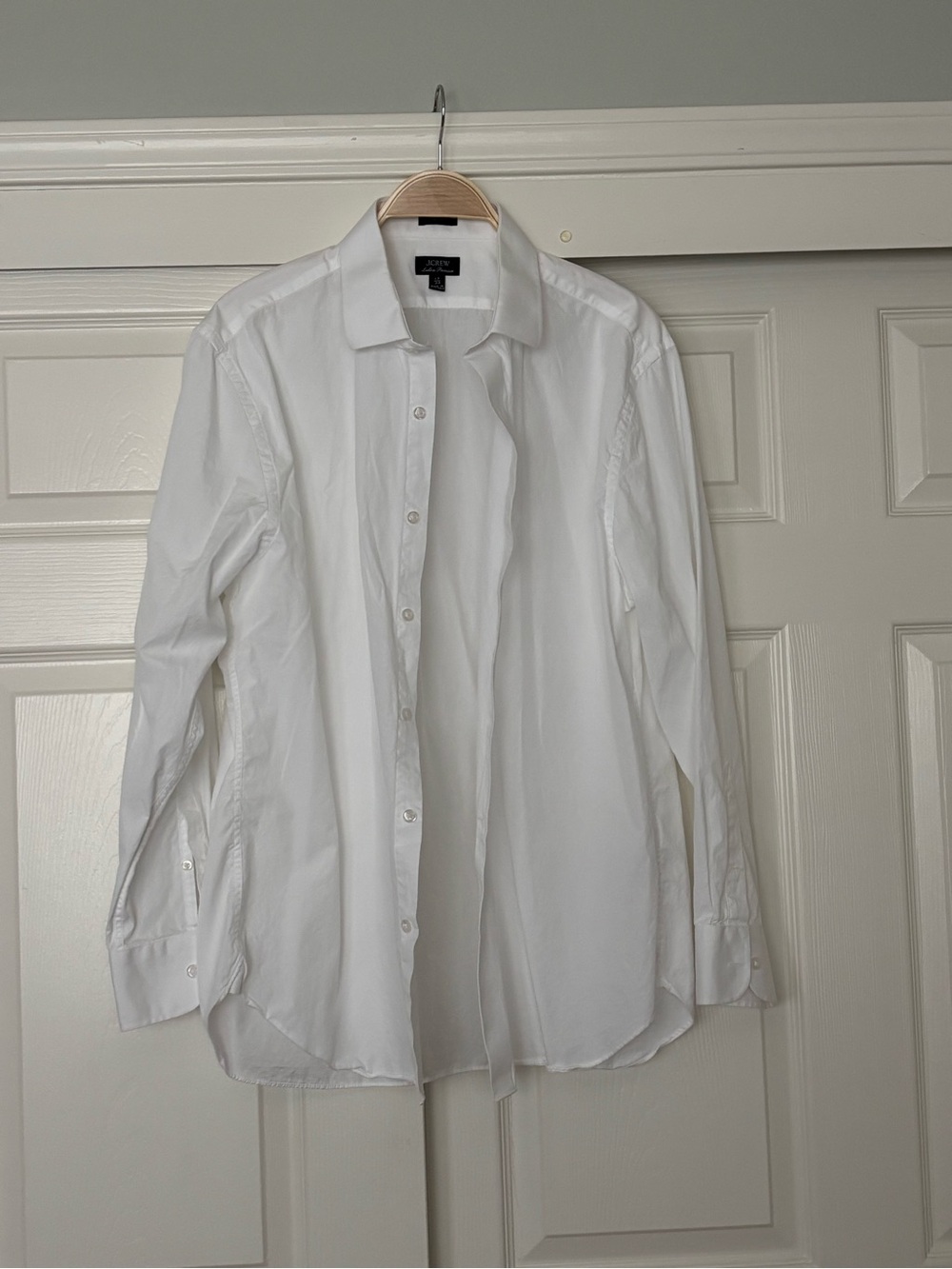 J. Crew Men’s White Dress Shirt - Classic Button-Down